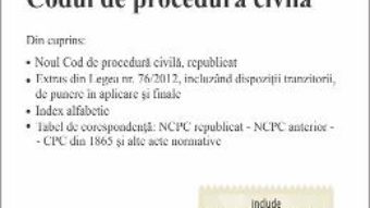 Cartea Codul de procedura civila. Actualizat 17.09.2018 (download, pret, reducere)