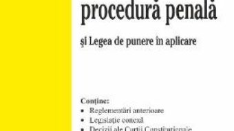 Cartea Codul de procedura penala ed.8 Act. 2.10.2018 (download, pret, reducere)