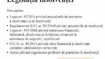 Cartea Legislatia insolventei act. 19.11.2018 (download, pret, reducere)