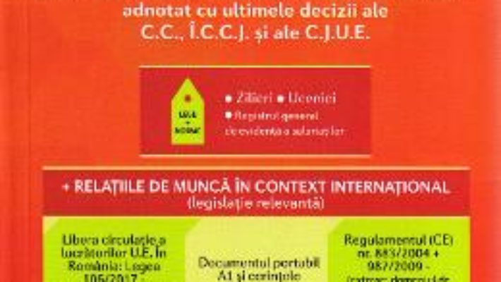 Cartea Codul muncii 2018-2019 (download, pret, reducere)