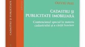 Cartea Cadastru si publicitate imobiliara – Oliviu Puie (download, pret, reducere)