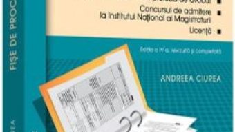 Cartea Fise de procedura civila ed.4 – Andreea Ciurea (download, pret, reducere)