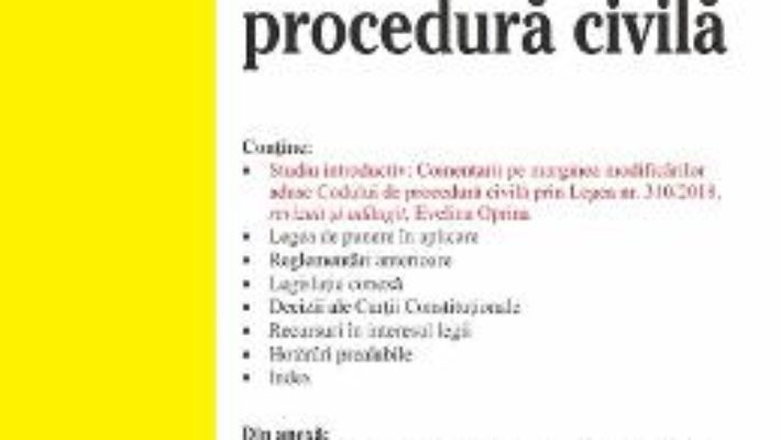 Cartea Codul de procedura civila. Act. 17 septembrie 2019 (download, pret, reducere)