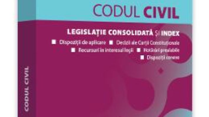 Cartea Codul civil. Ianuarie 2020 – Dan Lupascu (download, pret, reducere)